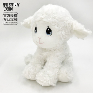 Oveja de peluche de juguete estándar de comercio exterior, muñeco de cordero cepillado, juguete de animal de peluche rizado Rosa basado en imágenes y muestras. - Product Image 3