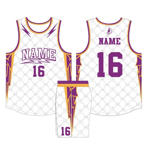 Combinaison d'entraînement de balle personnalisée pour adultes et enfants Maillot et short à séchage rapide Uniforme de basket-ball de l'équipe d'impression numérique - Product Image 3