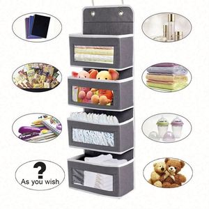 Organisateur suspendu pour porte, 4 pochettes transparentes, sac de rangement, organisateur mural suspendu pour enfants - Product Image 3