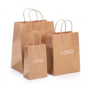 Large Luxury Kraft Paper Bag Various Patterns <b>Biodegradable</b> Recyclable for Supermarket Use-for Food Cosmetic <b>Packaging</b> Garment - Product Image 2