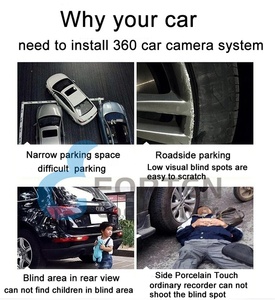 Xe hỗ trợ đảo ngược Radar 360 độ toàn cảnh xe máy ảnh tự động điện tử cho cx4 CX5 Alexa Atenza Bird View Navigation DVR hệ thống - Product Image 2