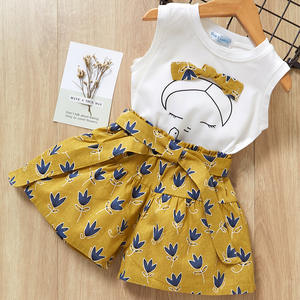 Conjunto de Ropa de Verano 2022 para Bebés, 2 Piezas, Camiseta y Pantalones Cortos, Ropa Informal para Niños, Linda Camiseta de Manga Corta y Pantalones para Niñas Pequeñas - Product Image 3