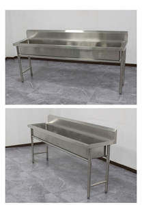 Pabrik kualitas tinggi 304 baja tahan karat wastafel sekolah kantin dapur batu wastafel - Product Image 3