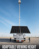 Trailer CCTV Portabel Desain Baru dengan Panel Surya 2x300W Ecosight ES2P-300 Tiang 6m Daya Tahan 2 Hari
