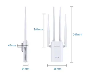 COMFAST CF-WR304S V2 300 Mbps 2.4 GHz MT7628KN Chipset Heimgebrauch WLAN-Repeater Extender Booster