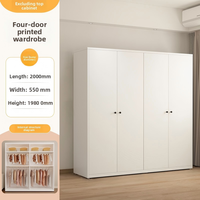 Armoire Pliante Moderne en Acier, Design Écologique, 2 Étagères, Autoportante pour Rangement de Chambre d'Appartement, Meuble de Maison