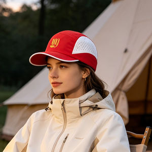 Gorra de 5 Paneles para Campismo, MOQ Bajo, OEM ODM, Logotipo Reflectante Personalizado, Transpirable, Perforada, con Visera en Contraste - Product Image 2