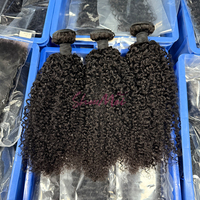 Extensiones de Cabello Humano 100% Sin Procesar de Alta Calidad, Textura Afro Rizada, Sin Costuras, en Oferta