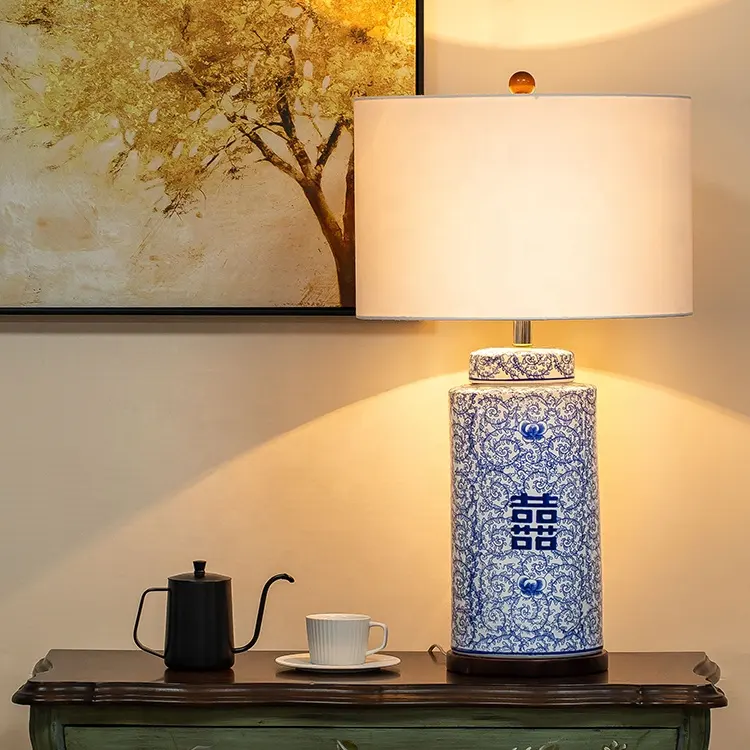Selling Brand Of Interior Lighting Design Porcelain E27E26 Hotel Bedroom Nightstand Sitting Room Office Study Ceramic Table Lamp