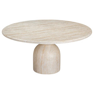 <span class=keywords><strong>Table</strong></span> à manger en marbre naturel Kumusi Furniture, beige travertin crème, pour 6 à <span class=keywords><strong>8</strong></span> <span class=keywords><strong>personnes</strong></span> - Product Image 3