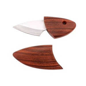 มีดพกพาขนาดเล็ก มีดไม้รูปปลา ดีไซน์กะทัดรัด มีดผลไม้สำหรับครัวกลางแจ้ง 1 ชิ้น ใบมีดสั้นพกพาได้ 1 นิ้ว - Product Image 5