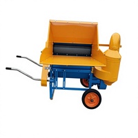 Décortiqueuse portable multi-cultures KEFENG, capacité 600 kg/h, pour riz, blé, soja, sorgho, colza, avec roues mobiles