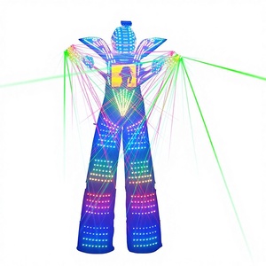 High Quality LED Robot Stilt <b>Performance</b> Cosplay Predator Costume Men's Set Stage <b>Wear</b> Ballroom Party Use Spandex/Cotton Fumashi - Product Image 6