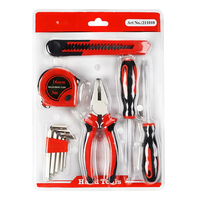 Juego de Herramientas Domésticas Personalizado de 7 Piezas: Destornillador, Cinta Métrica, Llave Allen, Cuchillo Multiusos, Alicates, Cinta Métrica, Estuche Doble Burbuja S