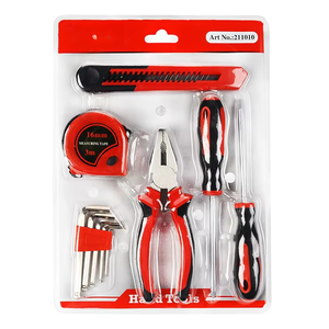 Ensemble d'outils ménagers personnalisé : tournevis, ruban adhésif, clé Allen, couteau utilitaire, pinces, mètre ruban, 7 pièces, étui double bulle S - Product Image 5