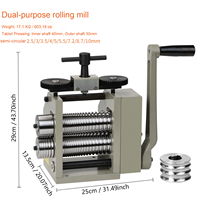 Mini laminoir manuel à froid, outil de pressage circulaire, semi-circulaire et carré 45 #   Rouleau à bijoux en acier facile à utiliser SSMG