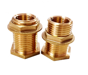 1/2" Female NPT 3/4" Male GHT Solid Brass Water Tank Connector Bulkhead Fitting