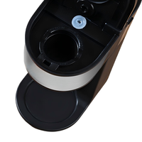 Machine à café domestique 2-en-1 à dose unique pour capsules K-Cup, mini-machine électrique de 6 à 14 oz, noire, avec moulin à café intégré pour une tasse