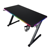 Lumière LED en forme de Z avec porte-gobelet et crochet pour casque Bureau de jeu Table de jeu professionnelle Vente d'usine Bureau d'ordinateur