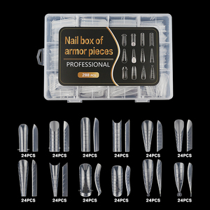 Embouts d'<span class=keywords><strong>ongles</strong></span> en cristal pour doigts, forme d'extension d'<span class=keywords><strong>ongles</strong></span> en plastique, double mode, 288 pièces/boîte, mélange de modèles, construction rapide d'embouts de <span class=keywords><strong>gel</strong></span> - Product Image 4