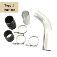 Pièces de moteur en aluminium réaménagées Kit de tube de refroidisseur intermédiaire pinces convient pour Ford 2011-2016 Kit de tuyauterie de refroidisseur intermédiaire 6.7L