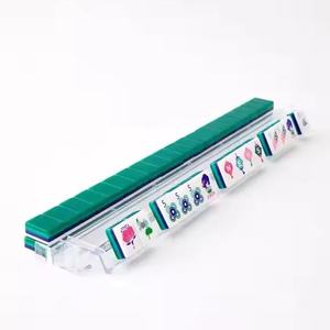Juego de Mahjong Americano de Lujo de 4 Capas en Verde Oscuro con Fichas Acrílicas para Noches de Juego Modernas Oh My God - Product Image 3