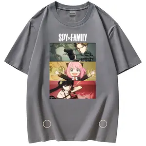 6 Farben Soft Custom ized Modal T-Shirt Anime SPY T-Shirt Kurzarm XS-4XL Größen SPY X FAMILY T-Shirt