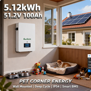 Batterie solaire 48V 51.2V 100Ah 5kWh pour système solaire hybride, montage mural - Product Image 3