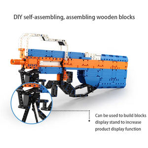 เครื่องยิง P90คาด้าเทคนิค81003ปืนกลมือผู้ใช้ซุ่มยิงสามารถยิงอาวุธอิฐทำมือชุดปืนทหารของเล่นตัวต่อ - Product Image 4