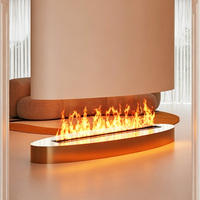 Insert de Cheminée Électrique LED 3D à Vapeur avec Télécommande, Classe d'Efficacité Énergétique Française, Décoration Intérieure d'Hôtel, Brume d'Eau