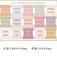 Pestañas Adhesivas Laminadas de Diseño Personalizado para Biblia, Accesorios para Estudio Bíblico, Etiquetas para Planificador, Diario, Cuaderno y Bloc de Notas
