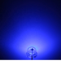 Composants électroniques Livraison rapide F5 5mm chapeau de paille couleur bleue led diode électroluminescente LED