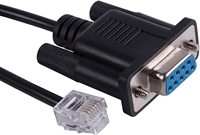 DB9 M/F serie RS232 a RJ12 6P6C Cable adaptador