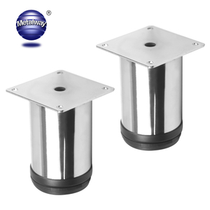 Pieds de table modernes en métal, réglables et polis, pour meubles, bureaux, chaises, canapés et armoires - Vente chaude - Product Image 2