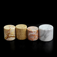 Tapa de Perfume de Piedra de Jade Real, Personalizada, de Alta Gama, con Logotipo Personalizado, Grano de Mármol Natural, Redonda, Cuadrada, Cilíndrica, Fea 15