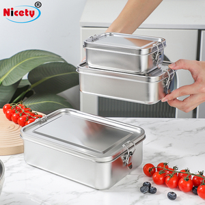 מיכל אחסון מזון מנירוסטה ללא BPA בנפחים של 550/850/1200/1400/2400 מ\\\"ל, קופסאות אוכל רב פעמיות ממתכת - Product Image 6
