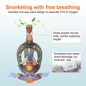 Máscara de <span class=keywords><strong>Snorkel</strong></span> Facial Completa Antivaho para Adultos, para Buceo Profundo con Cilindro de Oxígeno - Product Image 4