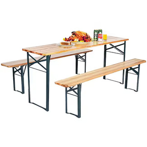 Moderno tavolo <span class=keywords><strong>da</strong></span> pranzo all'aperto Set di sedie estensibile <span class=keywords><strong>in</strong></span> <span class=keywords><strong>legno</strong></span> panca pieghevole per giardino cortile festa durevole pieghevole tavolo <span class=keywords><strong>da</strong></span> Picnic - Product Image 1