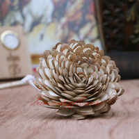 Fleurs en bois de Sola artisanales écologiques en gros, couleurs assorties, 4-10 cm, 100 % naturelles, pour plantes d'intérieur, décoration maison et voiture