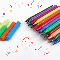 Foska Muti-couleur plastique sécurité personnalisé Non toxique feutre pointe eau couleur encre marqueur stylo pour enfants dessin bricolage cadeau