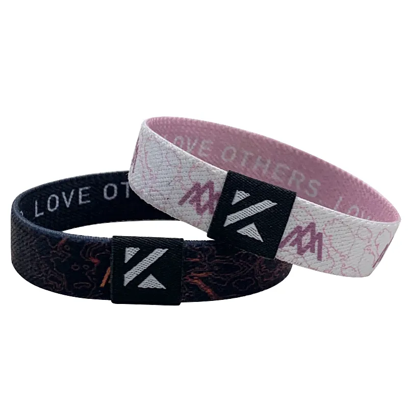 New Arrival Positive Quotes Wristband Design Your Own Couple Energy Motivational Elastic Wrist Bands Gifts