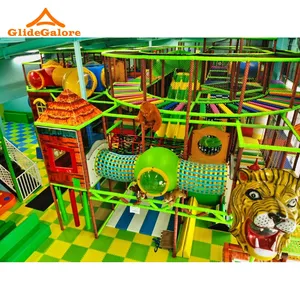 Forest Zoo Theme Maze Multi-element Indoor Playground Custom Commercial