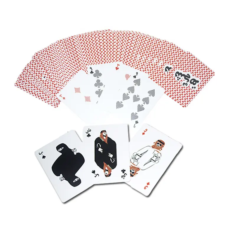 Kartu Remi Plastik Tahan Air Kustom Kualitas Tinggi 100% Pvc Poker Emas Kartu Remi Hadiah Dek