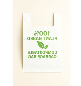 100% sacs poubelles compostables ménagers biodégradables à base de plantes éco-durables fécule de maïs stockage recyclable sacs à ordures - Product Image 1