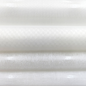 Tessuto per <span class=keywords><strong>Tende</strong></span> Trasparente in Voile <span class=keywords><strong>di</strong></span> Lusso Bianco Certificato Organico Paris Gots, Aspetto <span class=keywords><strong>Lino</strong></span> in Poliestere per Drappeggi - Product Image 2