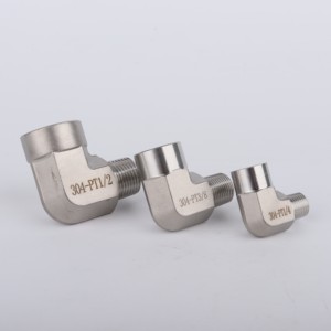 Bán Hot áp lực cao thủy lực nữ/nam NPT 1/2 DN15 góc bên phải 90 độ ống lắp 304 thép không gỉ khuỷu tay - Product Image 1