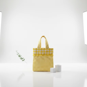 Borsa a Tracolla da Spiaggia alla Moda con Volant e Motivo a Quadri, Personalizzabile, per Uso Quotidiano, Vendita all'Ingrosso - Product Image 3