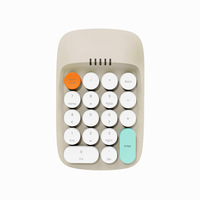 Receptor Inalámbrico BT 5.2 + 2.4GHz con Teclado Numérico ANBK-01, Retro, Doble Modo, KC, FCC, CE, RoHs, Molde Privado, Logotipo Personalizado, Paquete