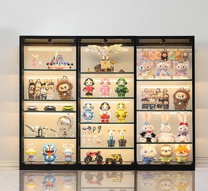 Vitrine d'exposition LED personnalisable, durable et écologique pour figurines d'anime et modèles, avec étagères en acrylique et en échelle - Product Image 2