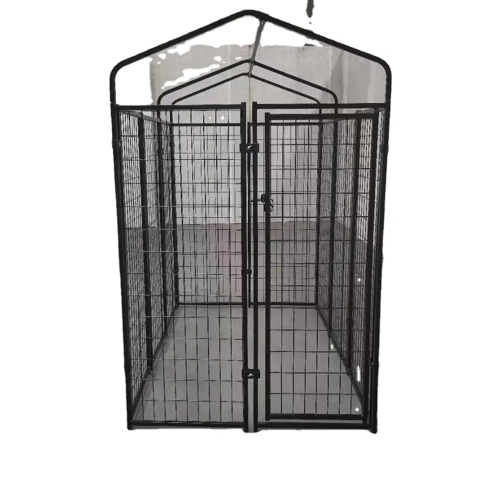 factory sales Black color heavy outside welded wire mesh dog kennels dog cage